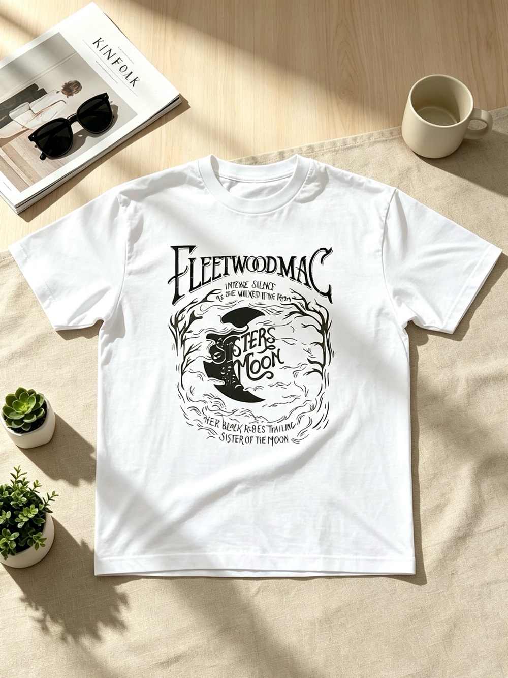 'Sisters of the Moon' Graphic Tee - White